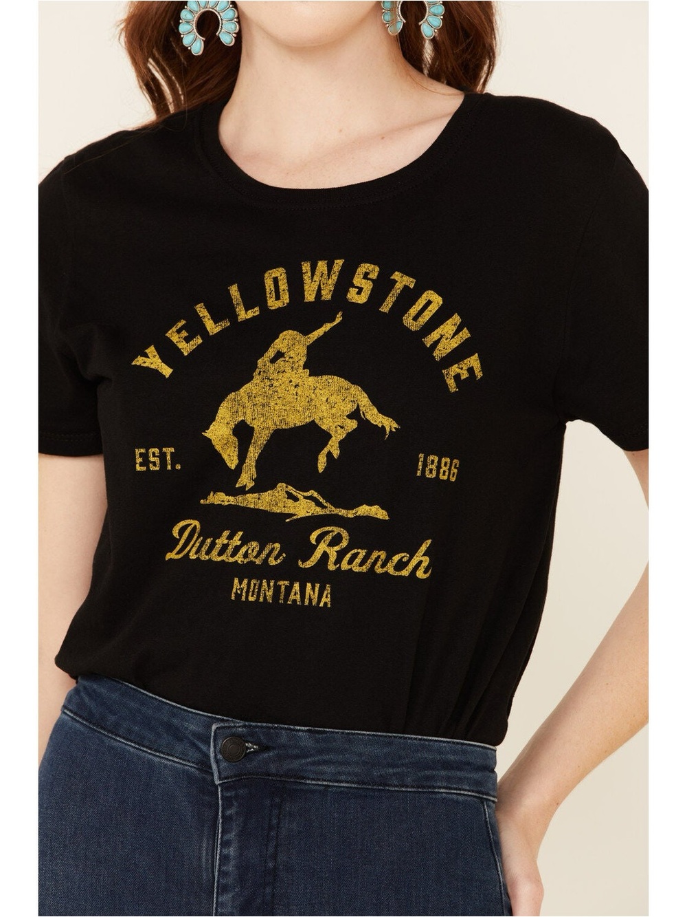 Yellowstone Dutton Ranch Graphic Tee Women’s Large Boot Barn Western Shirt NWT